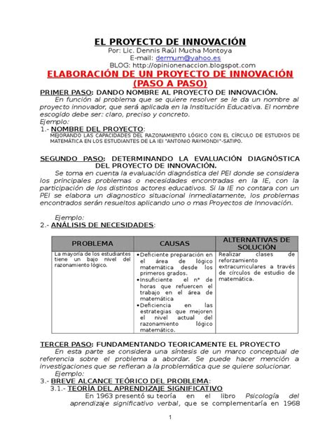 proyectos de innovación pdf